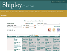 Tablet Screenshot of calendar.shipleyschool.org